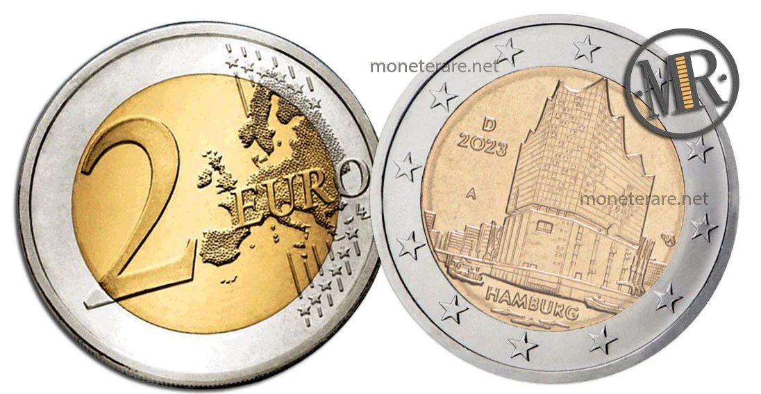 2 Euro Commemorative Germany 2023 Hamburg Elbphilharmonie