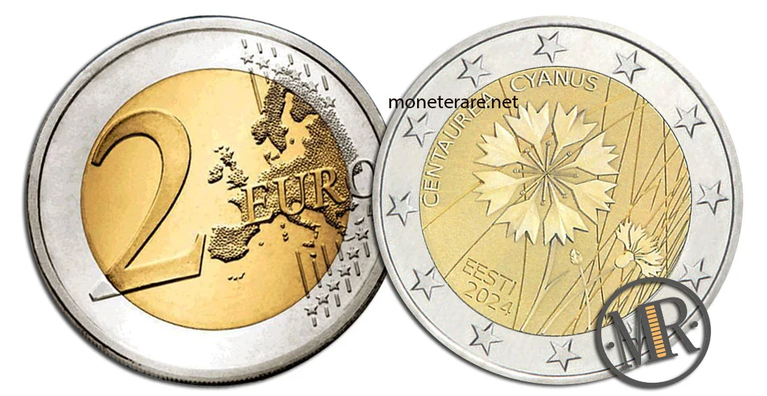 2 Euro Commemorative Estonia 2024 Cornflower