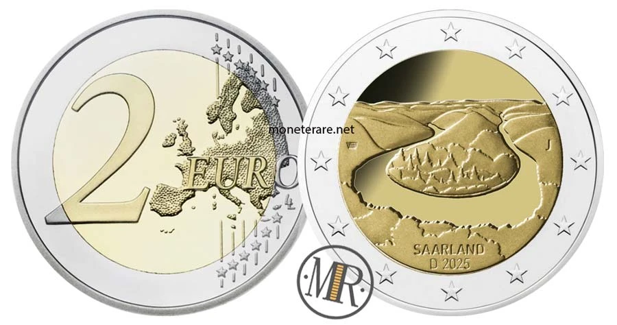 Germany €2 commemorative 2025 – Saarland — Saarschleife