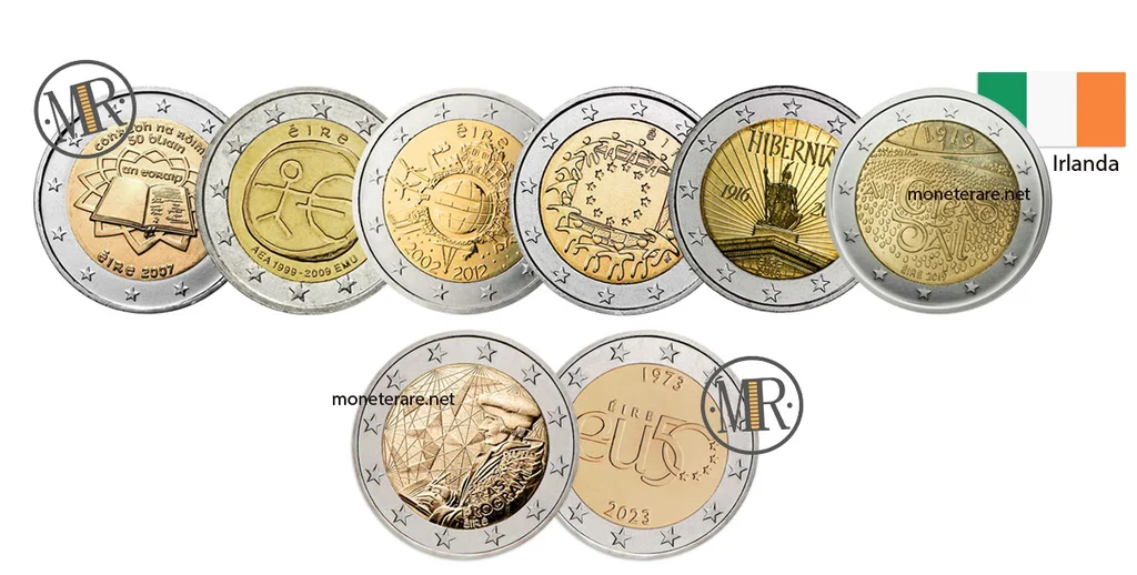Ireland €2 commemorative coins — full catalog collage