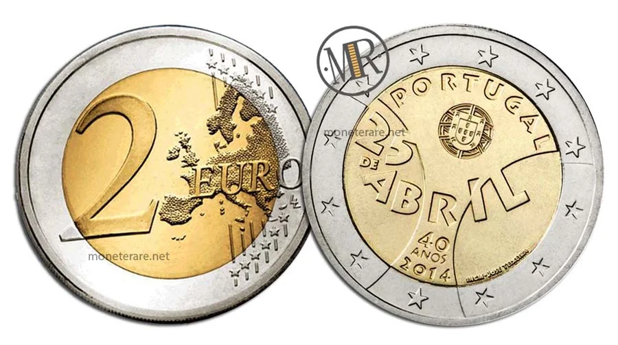 2 Euro Commemorative Portugal 2014 Carnation Revolution