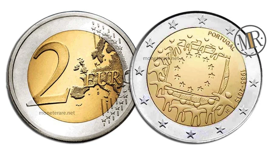 2 Euro Commemorative Portugal 2015 European Flag