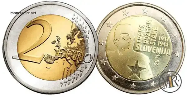 2 Euro Slovenia 2011 – 100 Years since the Birth of Franc Rozman — coin obverse