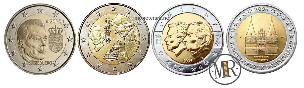 2 euro commemorativi rari