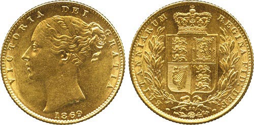 Gold Sovereign 1869