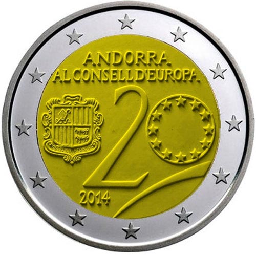2 Euro Commemorative Coins Andorra 2014