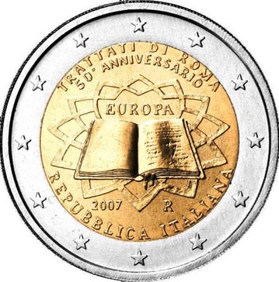 2 euro commemorative Italian 2007 "Treaty of Rome"