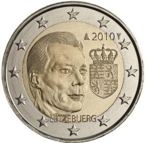 2 euro commemorative coins of Luxembourg 2010