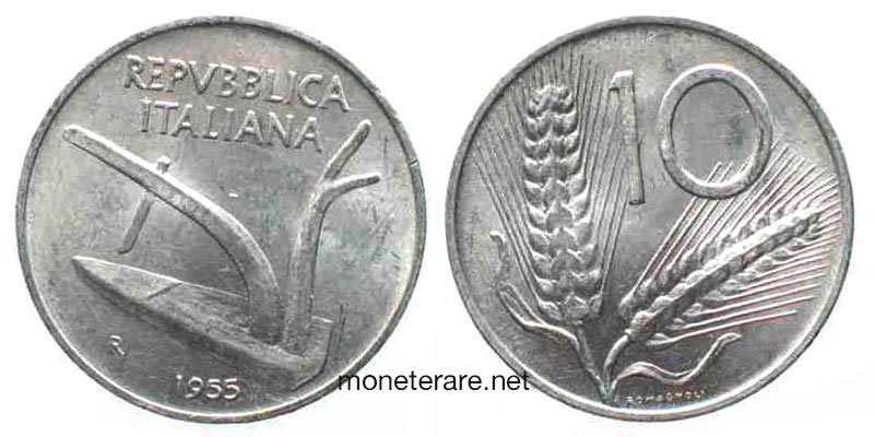 10 Lire Coins 1955