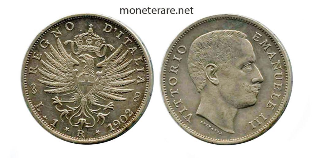 1 Lira coin Aquila Sabauda