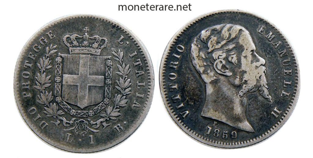 1 Lira Coin Bologna 1859