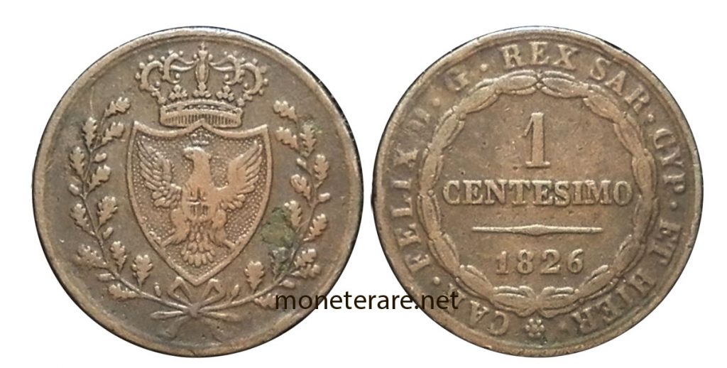 1 Lira Cent Coin of Bologna