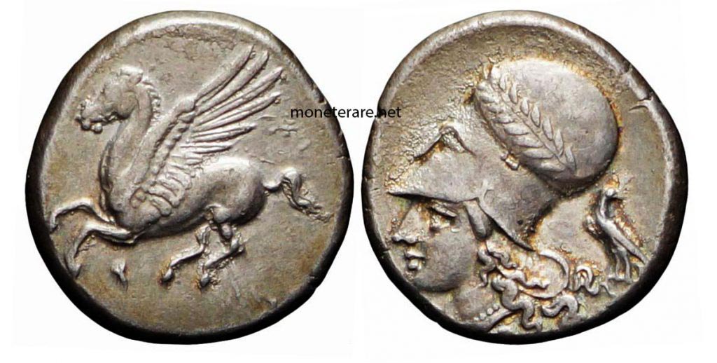 Corinthian Statues greek coins ancient