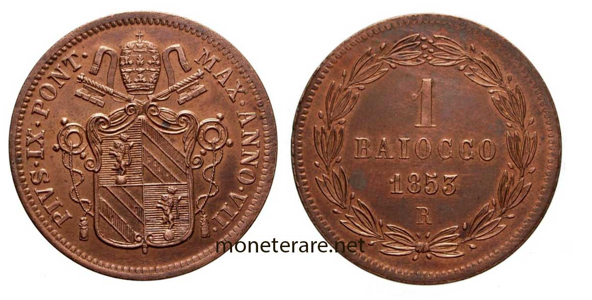 1 Baiocco Coin 1850