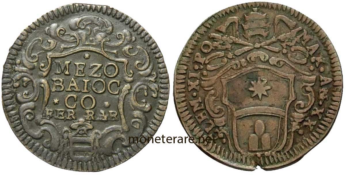  ½ Baiocco Coin "Ferrara"