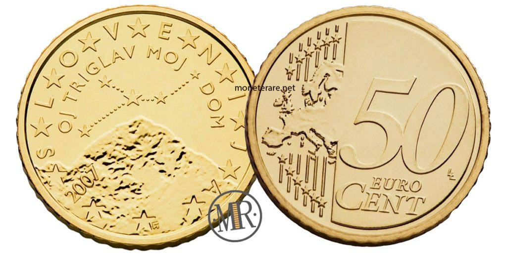 50 cents Slovenian Euro coins