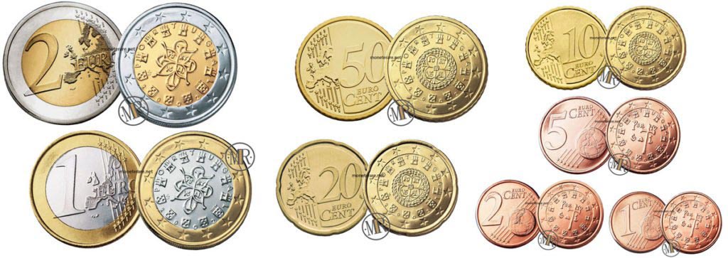 All the Portugal Euro Coins