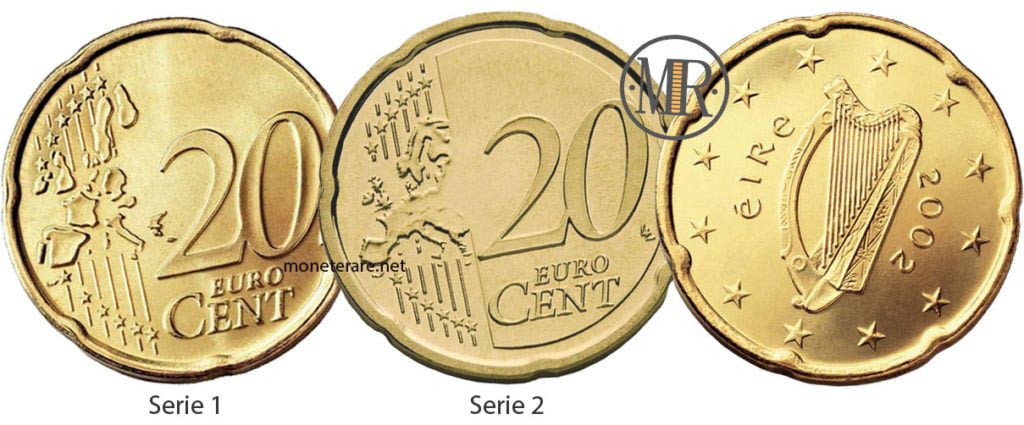 20 Cents Irish Euro Coins - Ireland