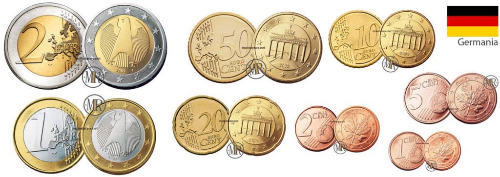 German Euro Coins Value of Each German Euro Coins