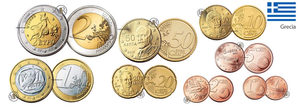 NUMISMATICA - GRECIA - MALTA Set di 1 moneta e 6 set e u…