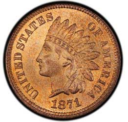 most valuable pennies 1871 indian Head Penny 1 dollar cent coin