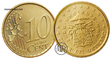 10 Cents Vatican Euro Coins Cardinal Camerlengo 2005