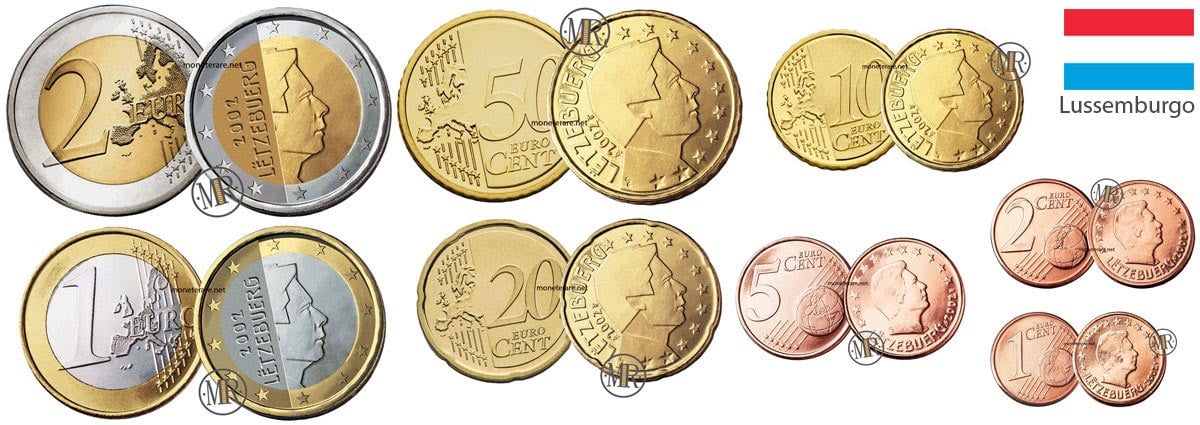 1 2 euro UNC Luxembourg 2008 set of 8 euro coins 1 2 5 10 20 50 cent 