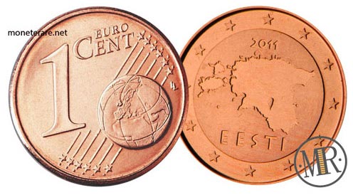 1 Cents Estonian Euro Coins