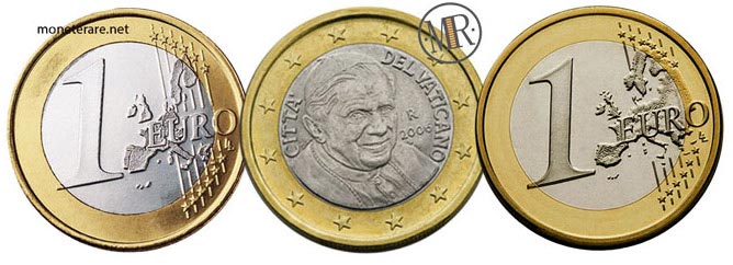1 Euro Vatican Pope Benedict XVI 2006