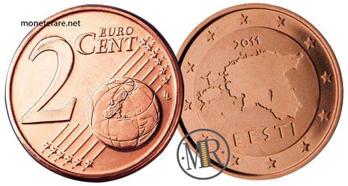 2 Cents Estonian Euro Coins