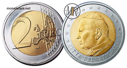 2 Euro Vatican Pope John Paul II 2002