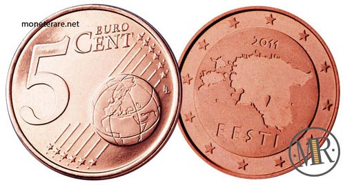 5 Cents Estonian Euro Coins