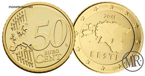50 Cents Estonian Euro Coins