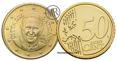 50 Cents Vatican Euro  Pope Francis 2016