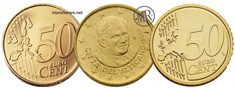 50 Cents Vatican Euro Pope Benedict XVI 2006
