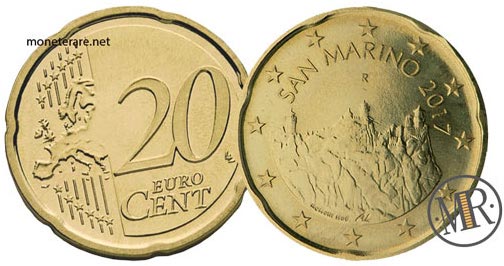20 Cents Euro Sammarinese Coin - Third Series