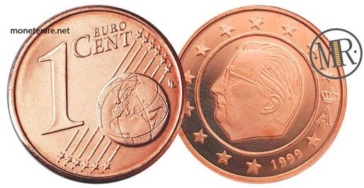  1 Cent Belgium Euro Coins (1° Serie)