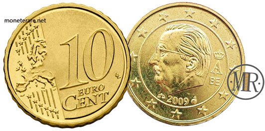 10 Cents Belgium Euro Coins (3° Serie) 2008 2013