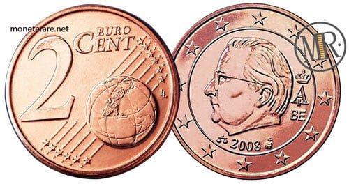 2 Cent Belgium Euro Coin (2° Serie) 2008