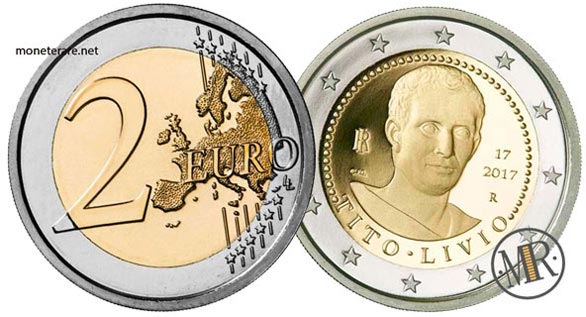 value of 2 Euro Italy 2017 "Tito" - 2000th anniversary of the death of Titus Livius