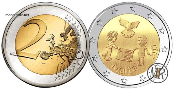 2 Euro Malta 2017 Coins - Solidarity for Peace - value