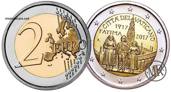 2 Euro Vaticano 2017 Coin - 100th Anniversary of the apparitions of Our Lady of Fatima (Madonna di Fatima)