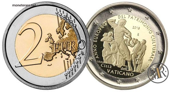 2 Euro Vatican 2018 Coin - European Year of Cultural Heritage (Patrimonio Culturale)