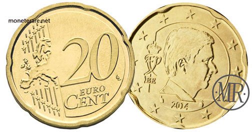 20 Cents Belgium Euro Coins 2014 (4° Serie)