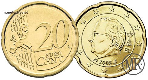 20 Cents Belgium Euro Coins 2008-2013 (3° Serie)