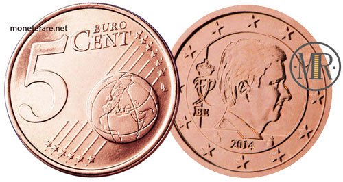 5 Cents Belgium Euro Coin (4° Serie) 2014