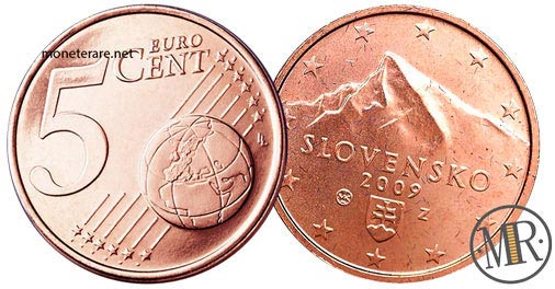 5 Cents Slovakia Euro Coins