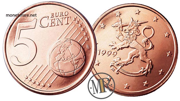 5 Cents Finnish Euro Coin from Finland