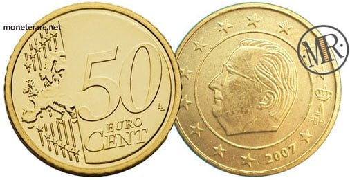 50 Cents Belgium Euro Coins 2007 (2° Serie)