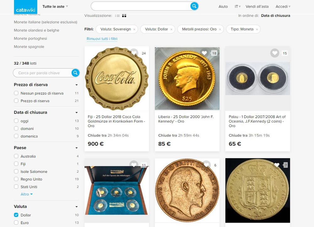 comprare monete online